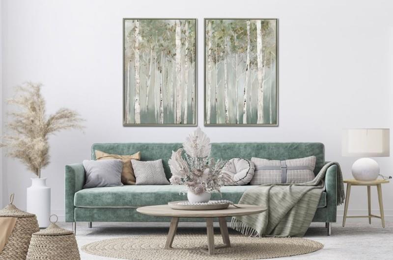Whispering Green Birch Forest I Canvas Wall Art, 30" x 45"