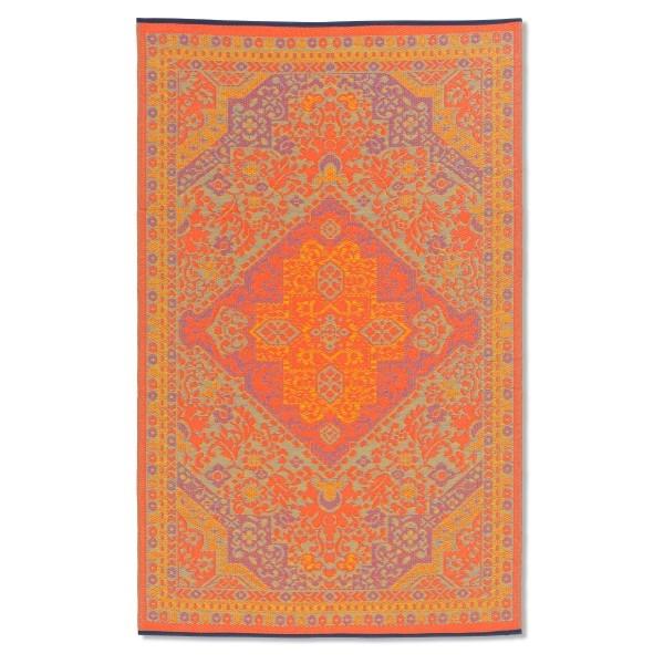 Turkish Orange &amp; Blue Outdoor Mat