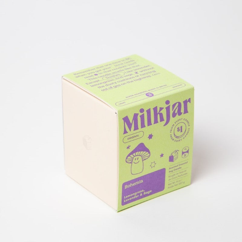 Bohemia - Lemongrass, Lavender &amp; Sage Coconut Soy 8oz Candle