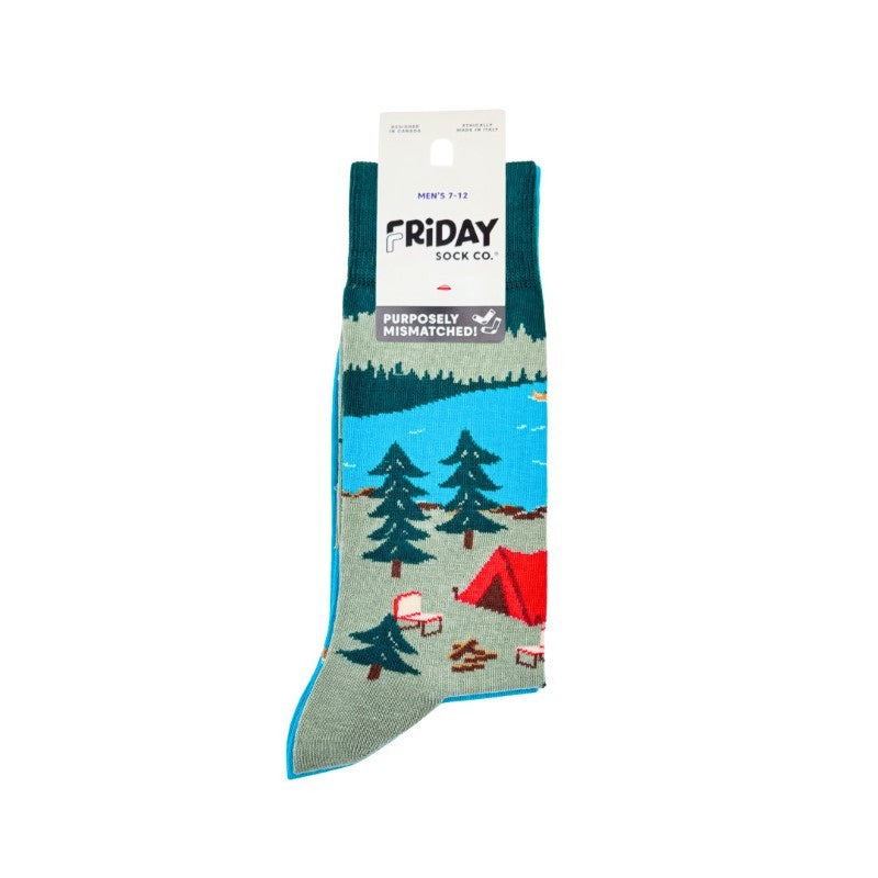 Canada Mountain Scene Socks - Lg