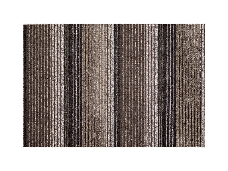 Chilewich Pleat Stripe Shag Mat, Oyster