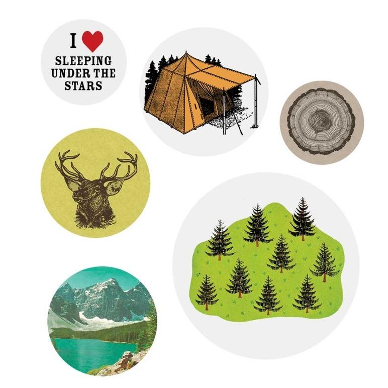 Great Outdoors Pack Of Buttons