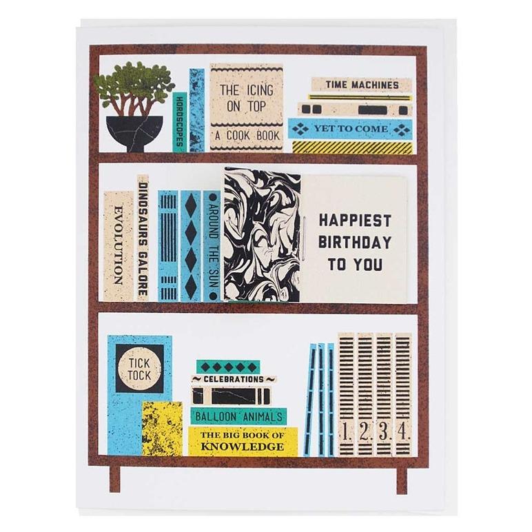 Book Shelf Birthday Card