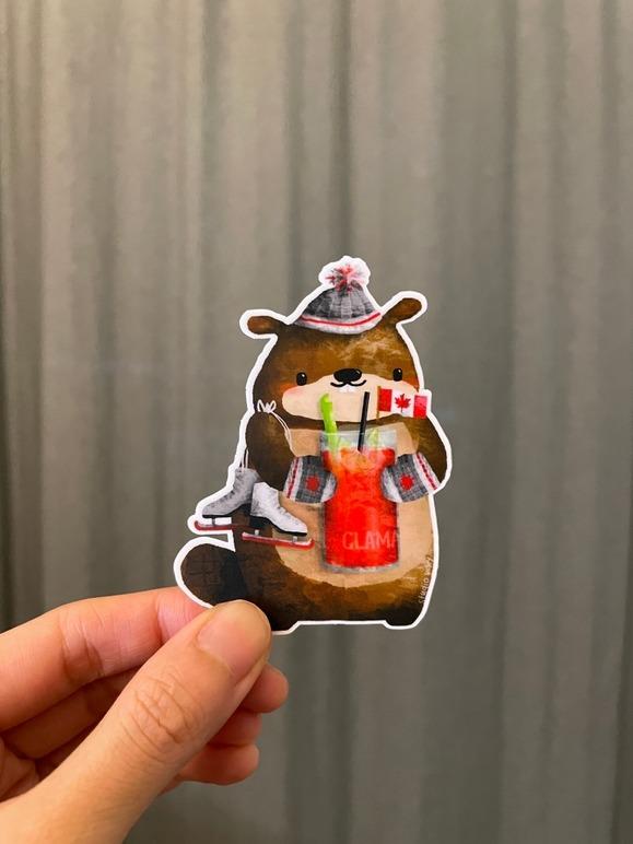 Beaver Caesar Sticker