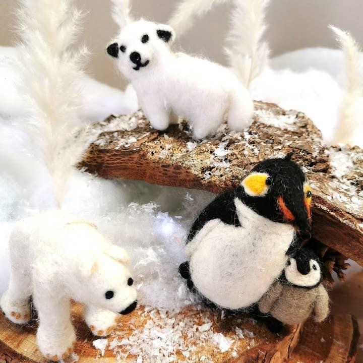 Handmade Snuggly Penguins Ornament