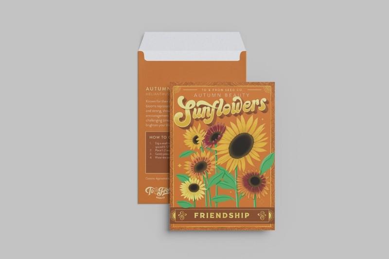 Sunflowers (Friendship) - Floriography Seed Packet