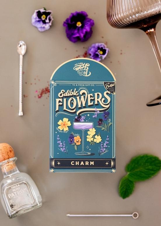 Edible Flowers (Charm) - Seed Packet &amp; Cocktail Recipe