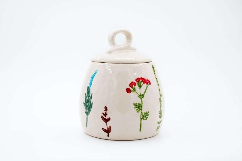 Wildflower Covered Sugar Dish