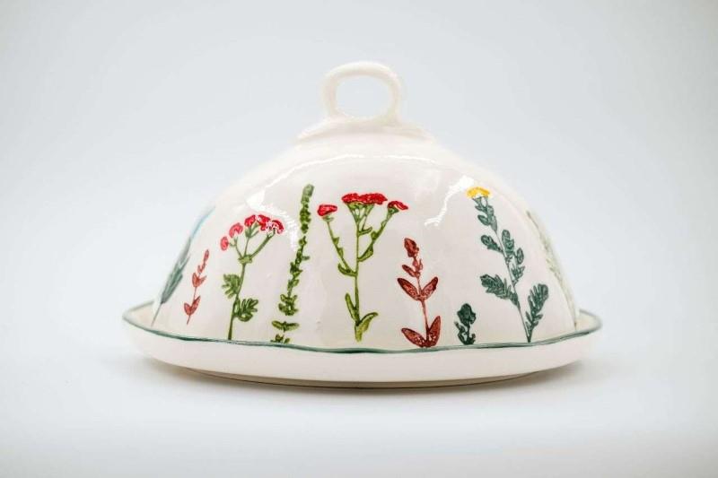 Wildflower Covered Butter Dish