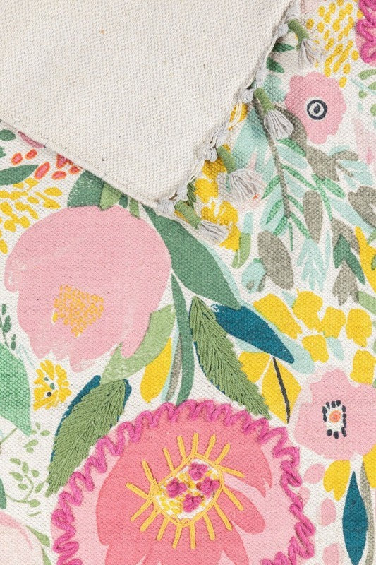 Tranquillo Pink Botanic Twist 5&#39; x 3&#39; Carpet