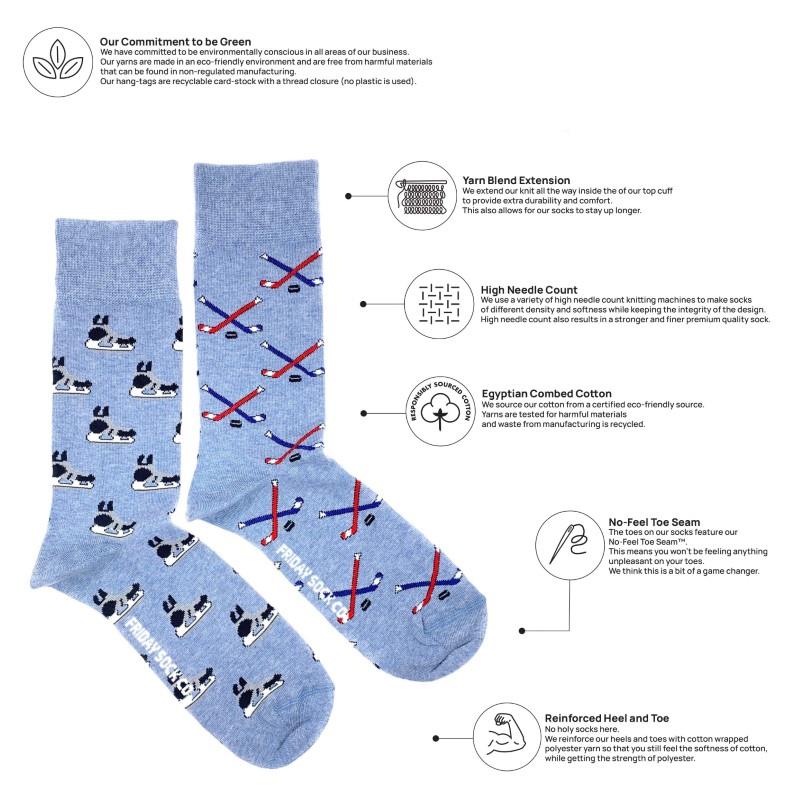 Hockey Skate &amp; Hockey Stick Socks - Lg