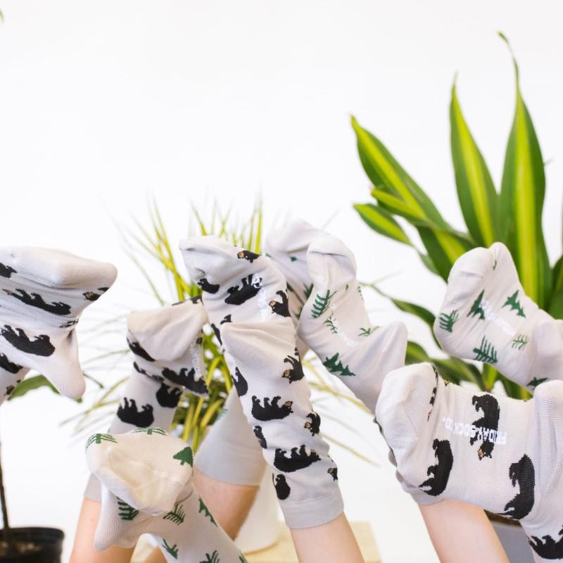 Bear &amp; Tree Socks - Lg