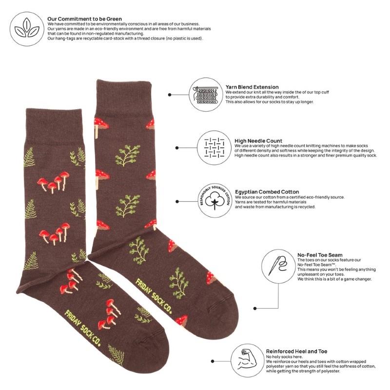 Mushroom Forest Socks - Lg