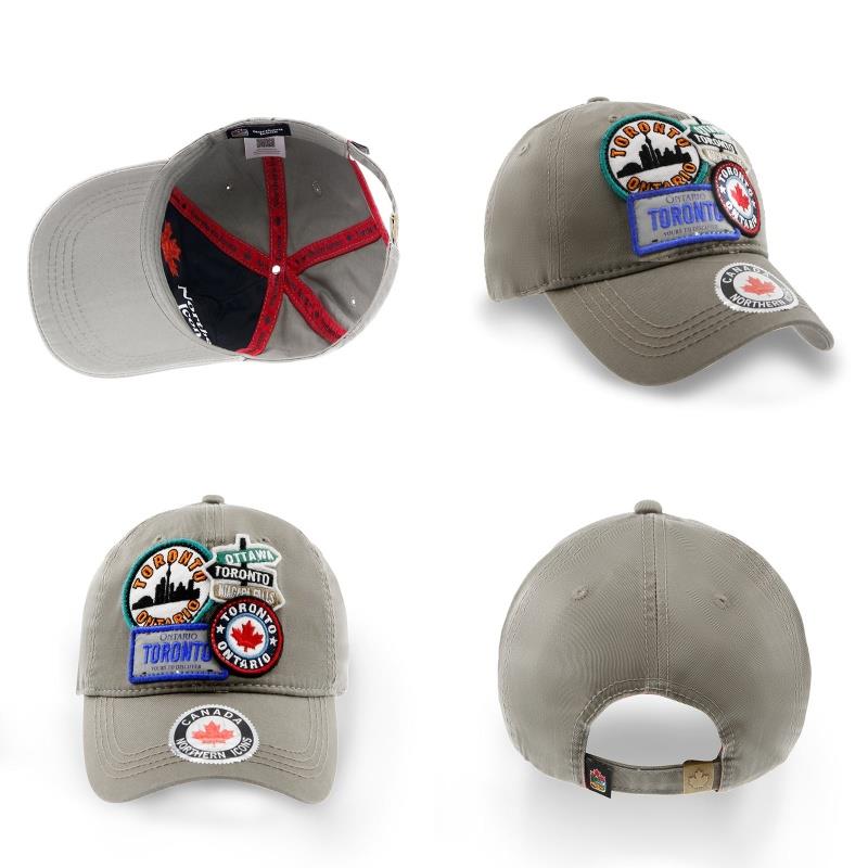 Toronto Grey Multi-Patch Casual Classic Cap