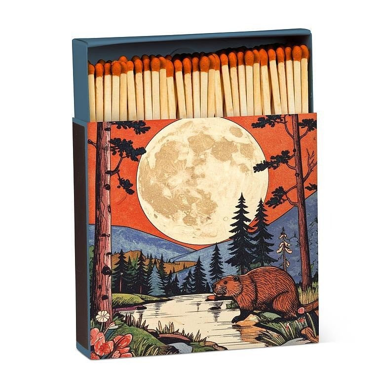 Moonlit Evening Square Matches. 100 Sticks