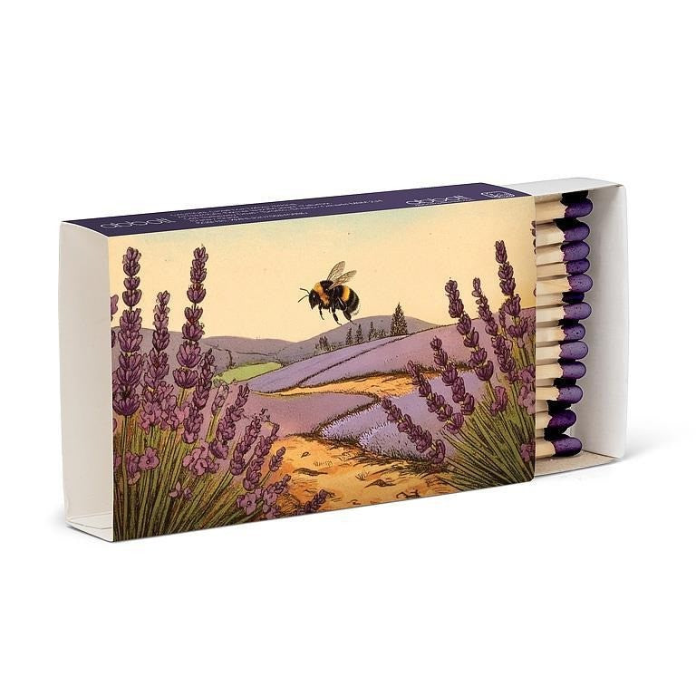Bee &amp; Lavender Matches. 45 Sticks