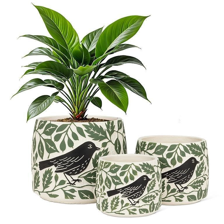 Crow &amp; Leaves Planter