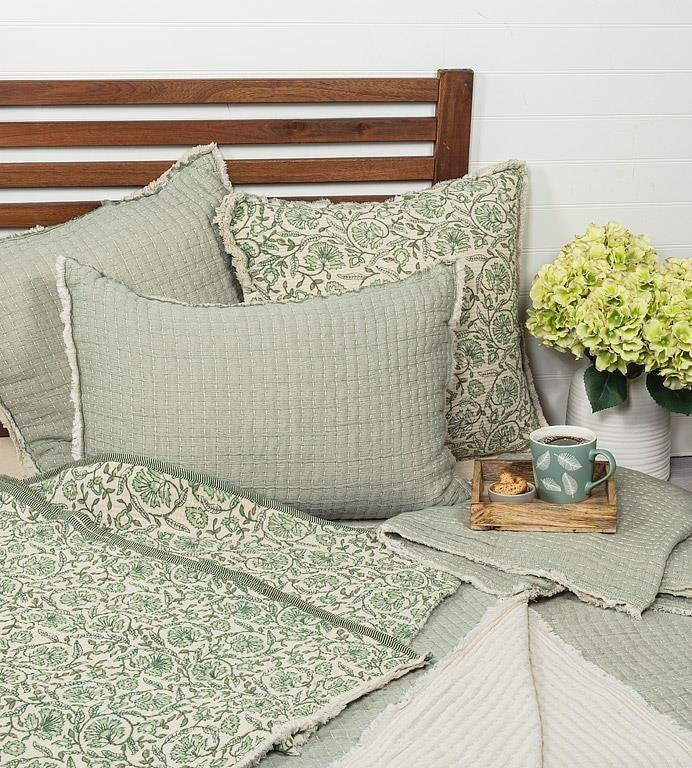 Square Floral Pillow, 20"Sq