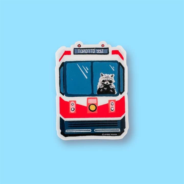 Yyz Streetcar w/ Raccoon Vinyl Sticker