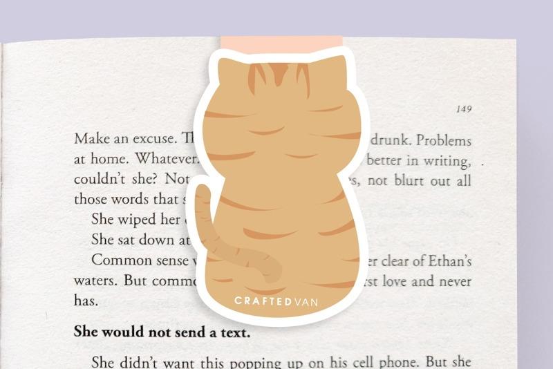 Orange Tabby Cat - Jumbo Magnetic Bookmark