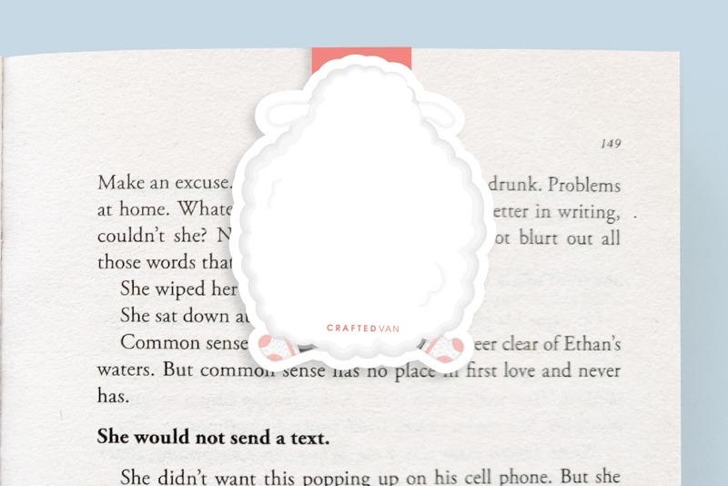 Knitting Sheep - Jumbo Magnetic Bookmark