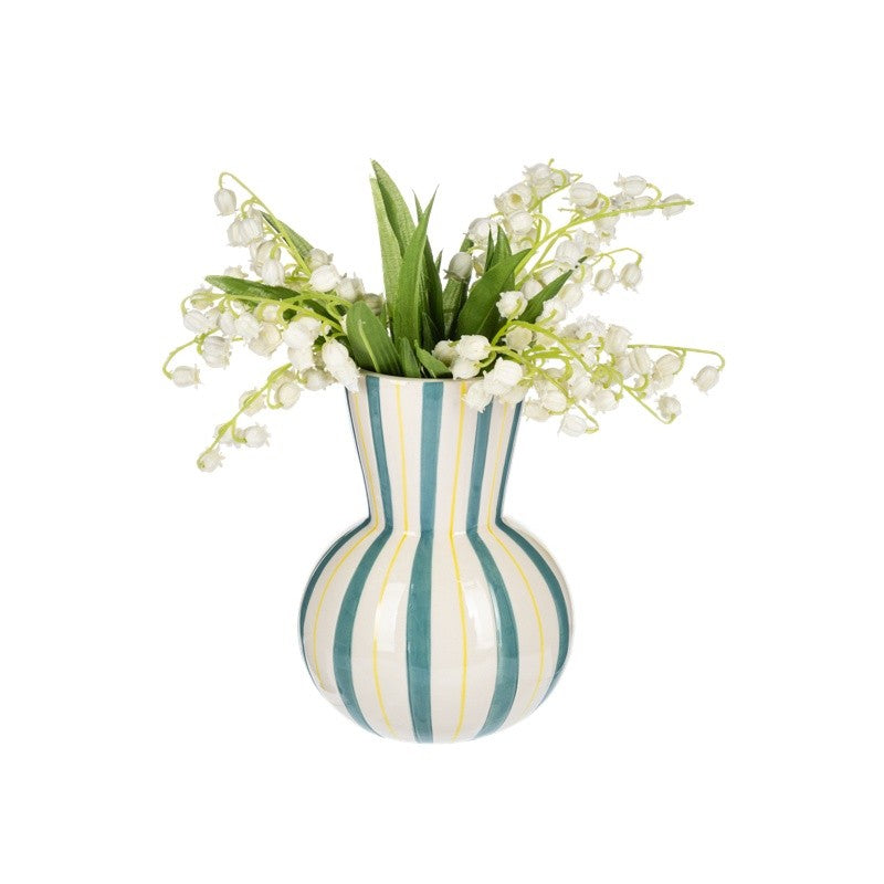 Striped Flower Vase 5.75"