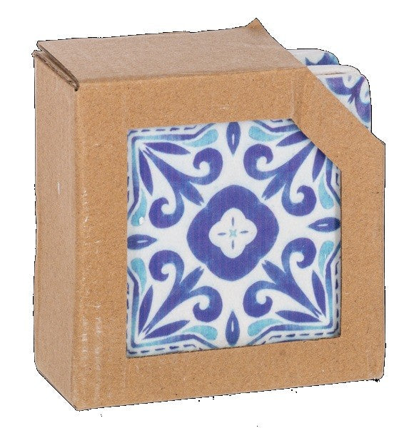 Azulejos Tile Coasters, Set of 4