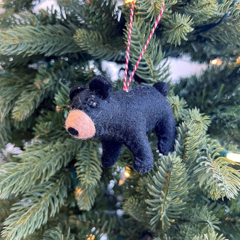 Felt Black Bear Ornament