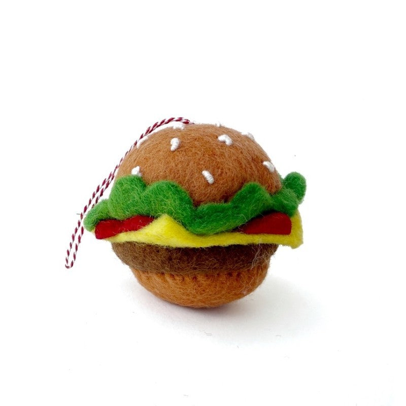 Felt Burger Ornament