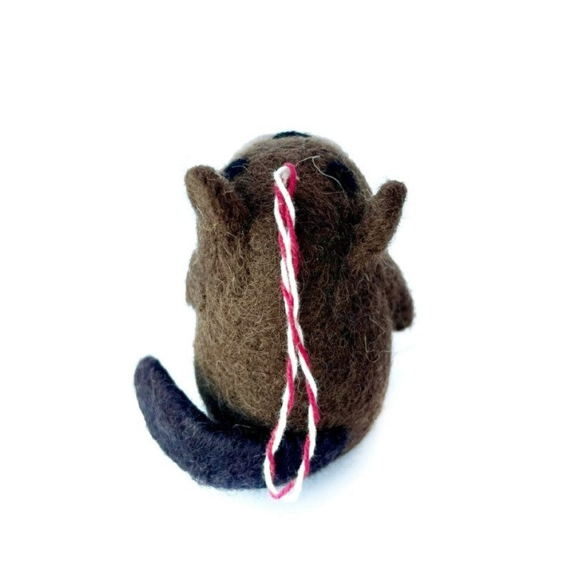 Felt Beaver Ornament