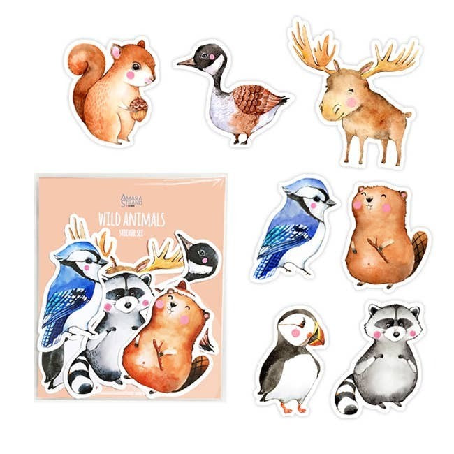 Wild Animals Sticker Set