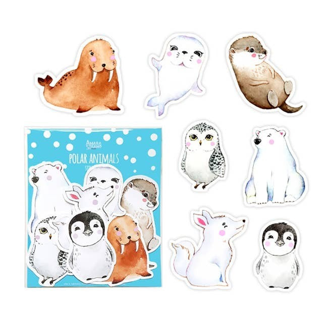 Polar Animal Sticker Set