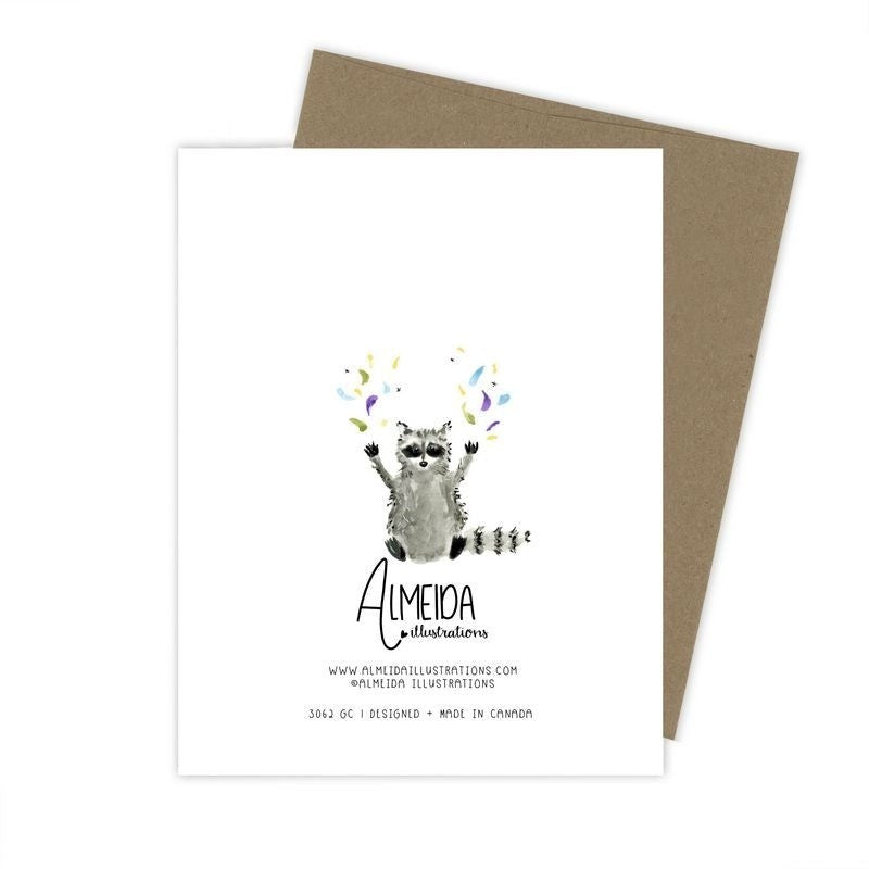 Raccoons Birthday Card