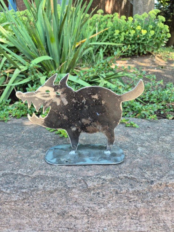 Multi Green Dog Garden Statue, 9" x 6"