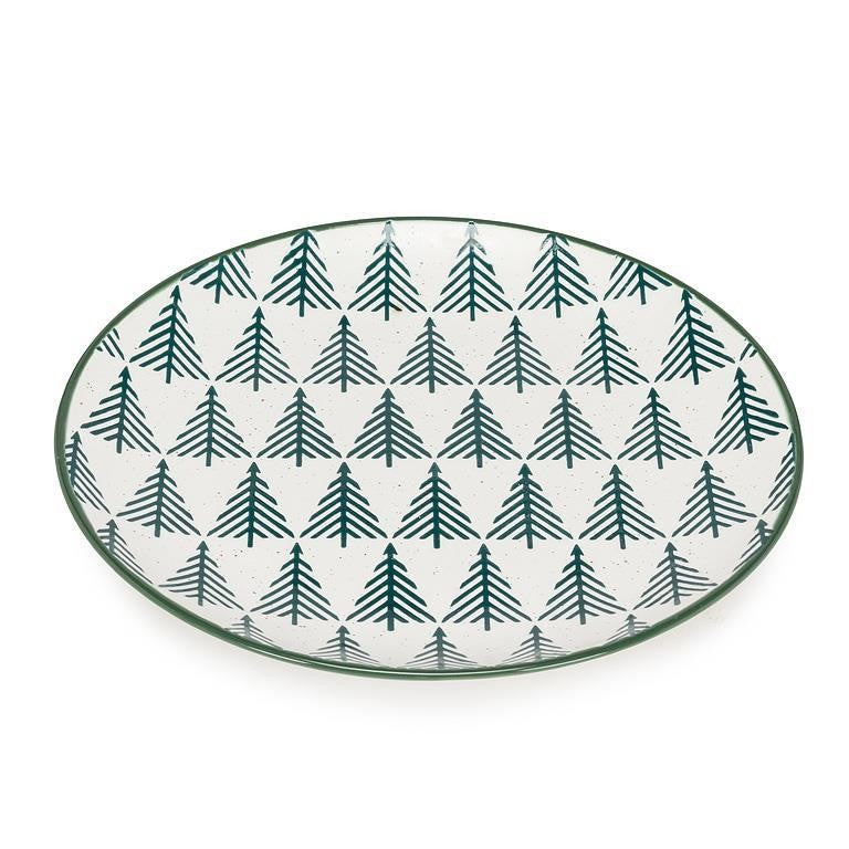 Evergreen Trees Cake Plate, 8.5"D