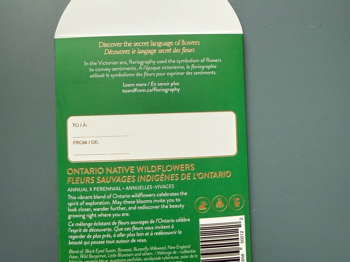 Ontario Native Wildflowers - Floriography Seed Packet