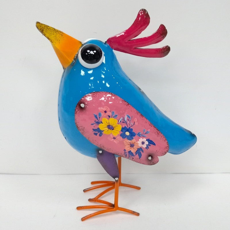 Blue Metal Bird, 10.6"H