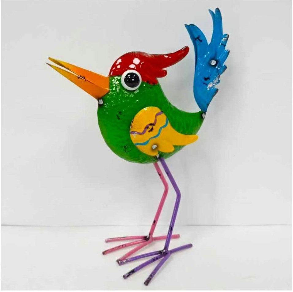 Multi Colour Metal Parrot, 13.3"H