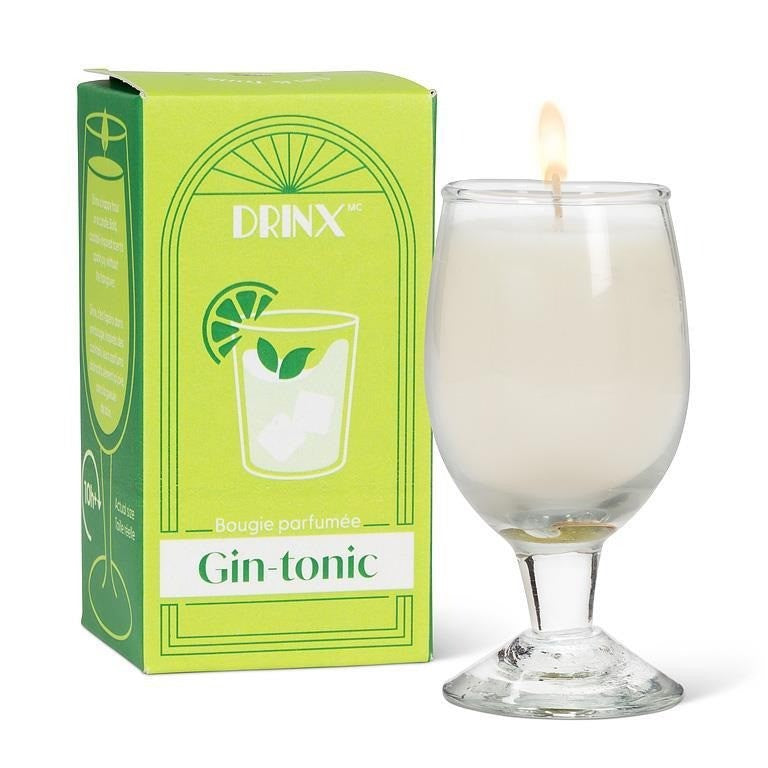 Gin &amp; Tonic Cocktail Candle, 3.5"H