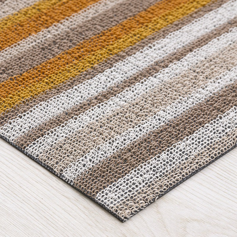 Chilewich Horizon Stripe Shag Mat, Desert