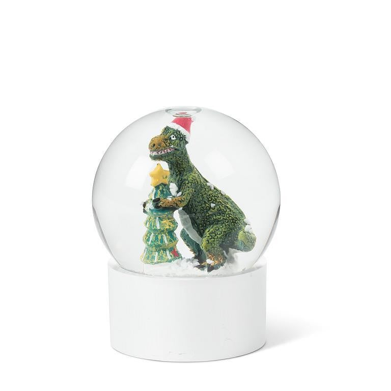 Dinosaur &amp; Tree Snow Globe, 2.25"