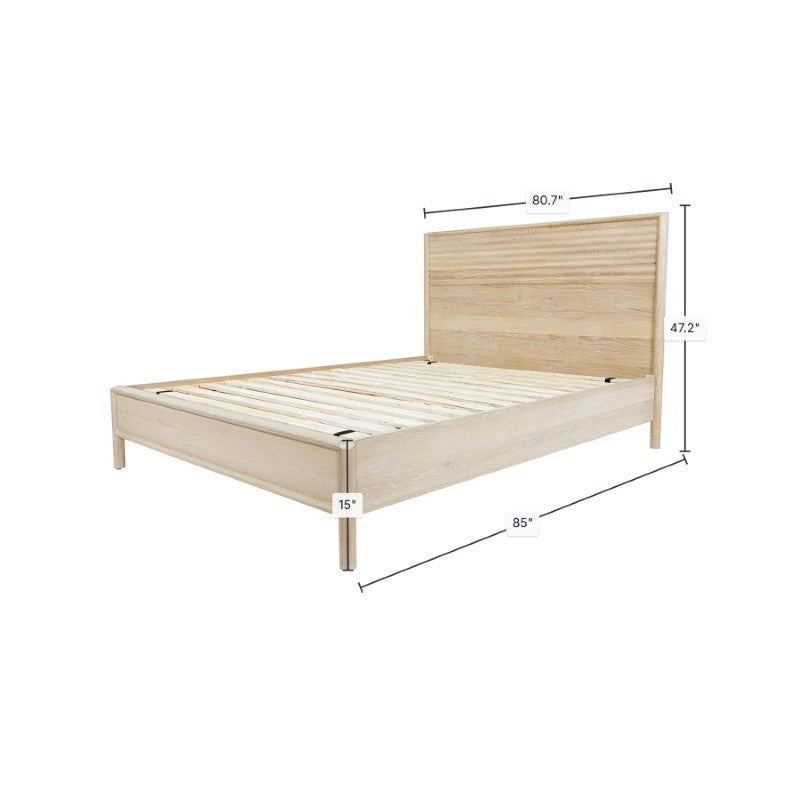 Runway Queen Bed - Light Oak