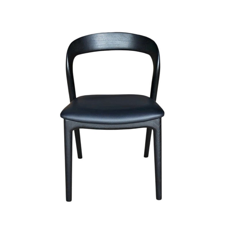 Rotondo Dining Chair - Black Frame w/ PU Seat