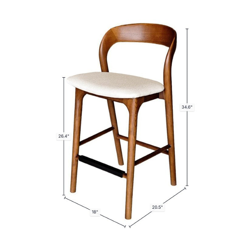 Rotondo Counter Stool - Walnut Frame