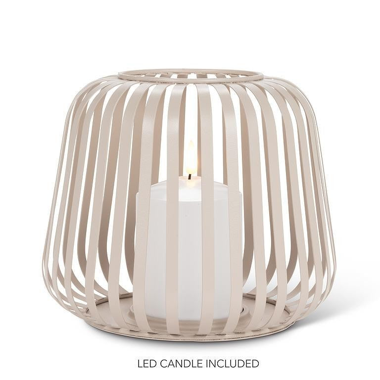 Sand Cage Lantern with LED Candle