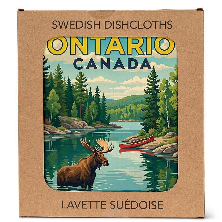 Scenic Ontario Swedish Dishcloth, Single