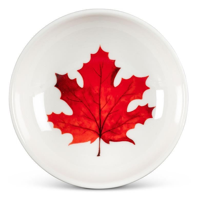 Small 3" Dish with Maple Leaf