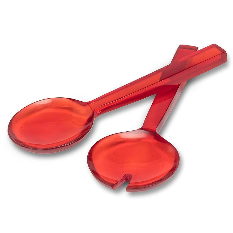 Oversized Red Salad Servers, 11"L