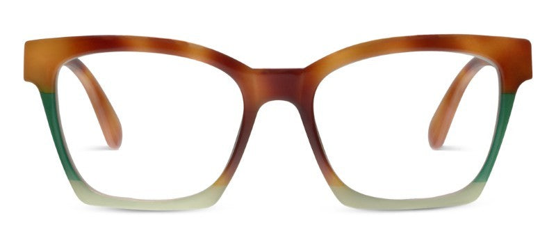 Birdie Blonde Tortoise Colourblock — Blue Light Reading Glasses
