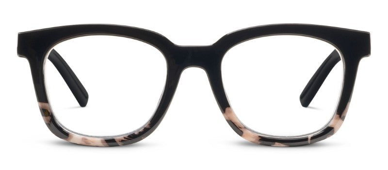 To the Max Black/Black Marble — Blue Light Reading Glasses
